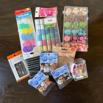 Crafty buttons and thread