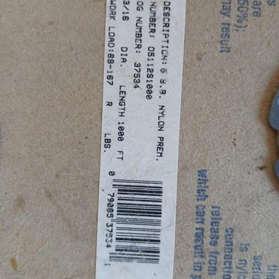 Lot of two Rope Spools with rope + Rustic Wooden Box