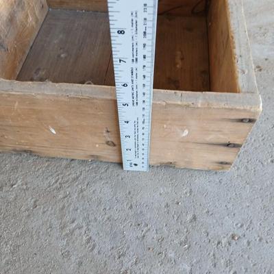 Lot of two Rope Spools with rope + Rustic Wooden Box