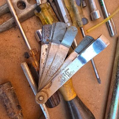 Box Lot of Vintage Hand Tools – Screwdrivers, Files, Hex Keys & More