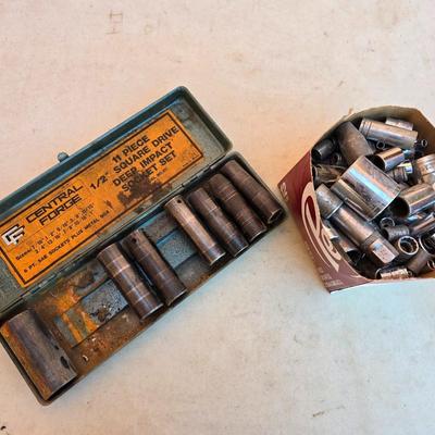 Socket Lot – Central Force 1/2" Deep Impact Set + Assorted Mixed Sockets