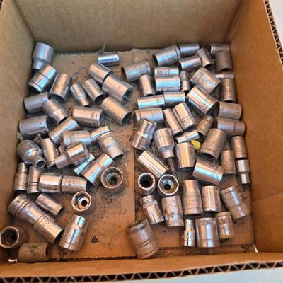 Box Lot: Chrome Sockets – Mixed SAE & Metric