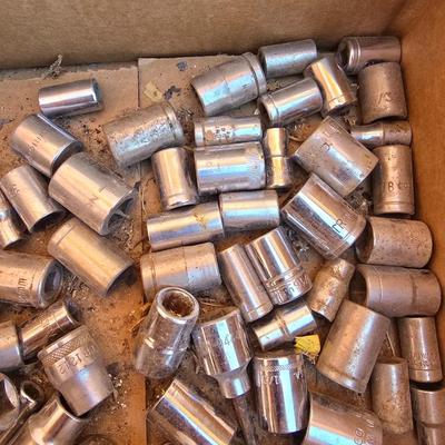 Box Lot: Chrome Sockets – Mixed SAE & Metric