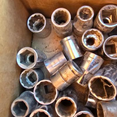 Box Lot: Large Assortment of 12-Point & 6-Point Sockets