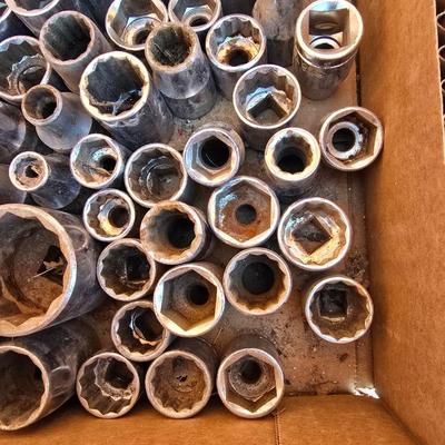 Box Lot: Large Assortment of 12-Point & 6-Point Sockets