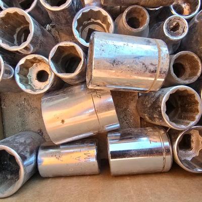Box Lot: Large Assortment of 12-Point & 6-Point Sockets
