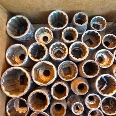 Box Lot: Large Assortment of 12-Point & 6-Point Sockets