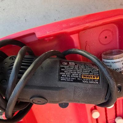 Craftsman variable speed rotary tool with an assortment of bits and molded case