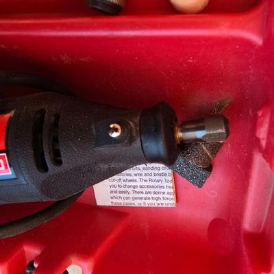 Craftsman variable speed rotary tool with an assortment of bits and molded case