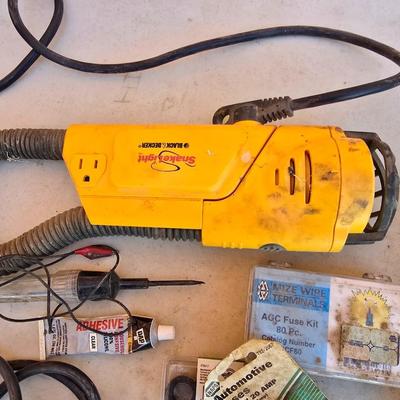Assorted Electrical Tools & Supplies Bundle – Including work Light, Testers, Wire, Fuses & More