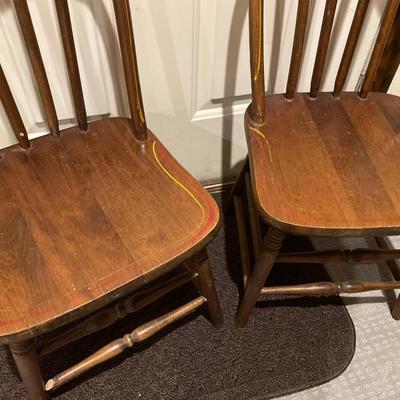 2 children’s wood chairs