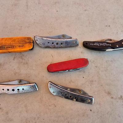 Lot of 6 Vintage Folding Pocket Knives – Mixed Styles