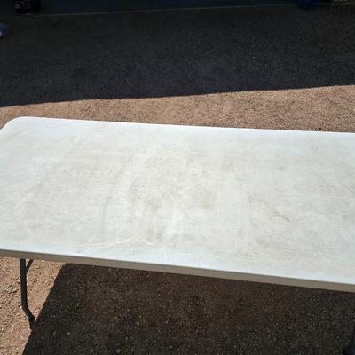 Sturdy 6-Foot Folding Table – Heavy-Duty Plastic Top & Metal Legs