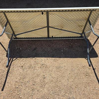 Sturdy 6-Foot Folding Table – Heavy-Duty Plastic Top & Metal Legs