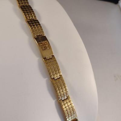 Givenchy Designer Gold Tone Bracelet- Approx 7" Long (#10)