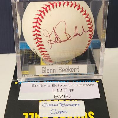 Glenn Beckert Cubs OMLB Signed Autographed Baseball In Collectors Case