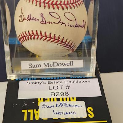 Sudden Sam McDowell Cleveland Indians OMLB Signed Autographed Baseball