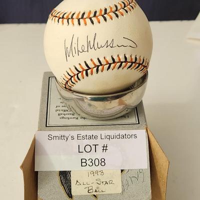 Mike Mussina 1993 All Star Game Baseball OMLB Signed Autographed Baseball