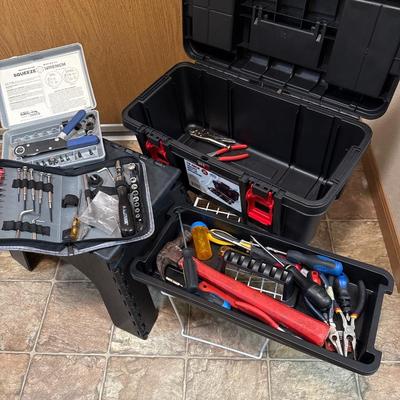 Tool Box w/tools and step stool
