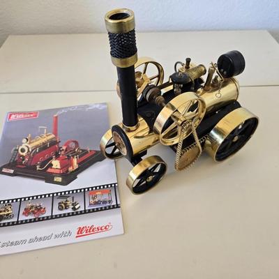 Wilesco Live Steam Engine Tractor – Brass Model D405