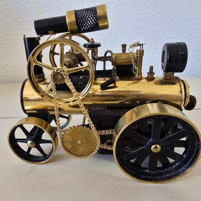 Wilesco Live Steam Engine Tractor – Brass Model D405