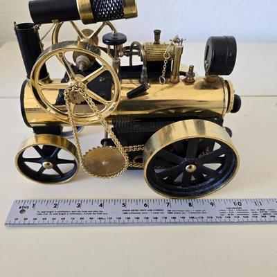 Wilesco Live Steam Engine Tractor – Brass Model D405
