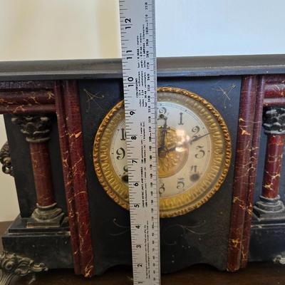 Antique Madison Gilbert Clock Co. Mantel Clock with Key