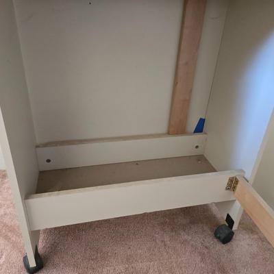 Folding Drop-Leaf cutting table for Sewing / Craft Table on Wheels