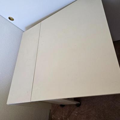 Folding Drop-Leaf cutting table for Sewing / Craft Table on Wheels
