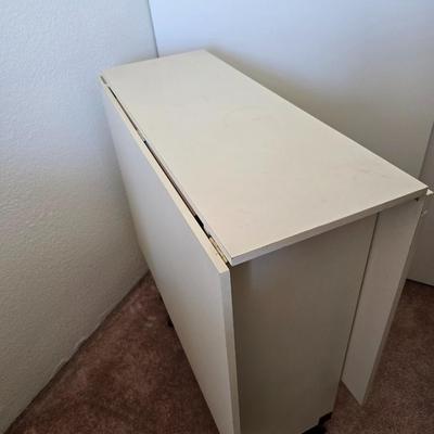 Folding Drop-Leaf cutting table for Sewing / Craft Table on Wheels