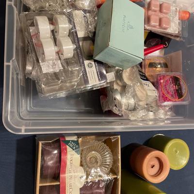 Tote of candles and beads