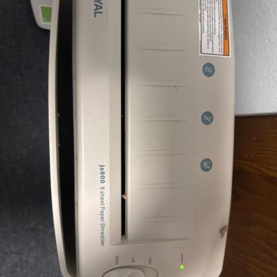 Royal paper shredder and HP Photosmart printer