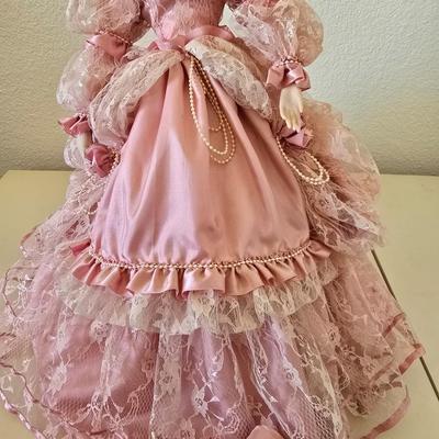Franklin Heirloom 19" Doll by Maryse Nicole "Lucy Mae" Pretty in Pink porcelain doll