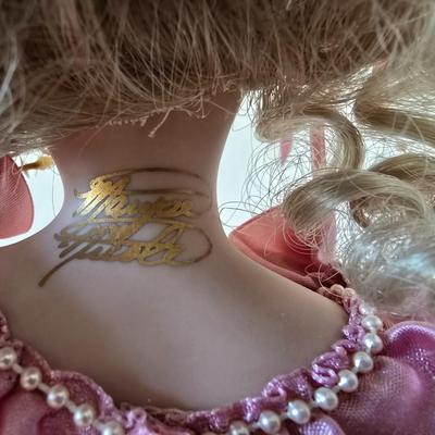 Franklin Heirloom 19" Doll by Maryse Nicole "Lucy Mae" Pretty in Pink porcelain doll