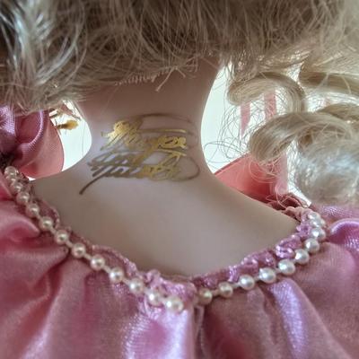 Franklin Heirloom 19" Doll by Maryse Nicole "Lucy Mae" Pretty in Pink porcelain doll