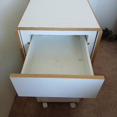 Folding Drop-Leaf cutting table for Sewing / Craft Table on Wheels