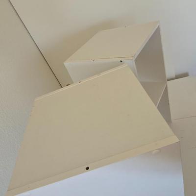 White Stackable Cube Shelves – Set of 2
