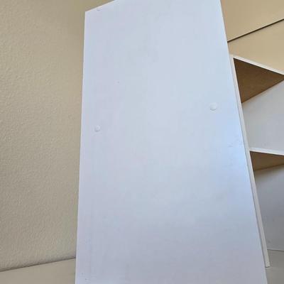 White Stackable Cube Shelves – Set of 2
