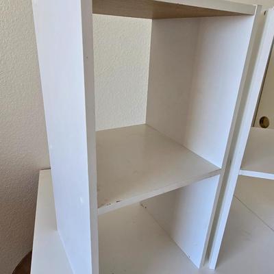 White Stackable Cube Shelves – Set of 2