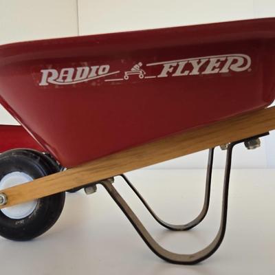 Mini Red Metal Wagon & Wheelbarrow Set – Doll or Display Size