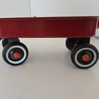 Mini Red Metal Wagon & Wheelbarrow Set – Doll or Display Size