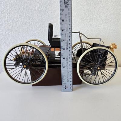 Antique Style Brass & Metal Model of 1886 Benz Patent-Motorwagen