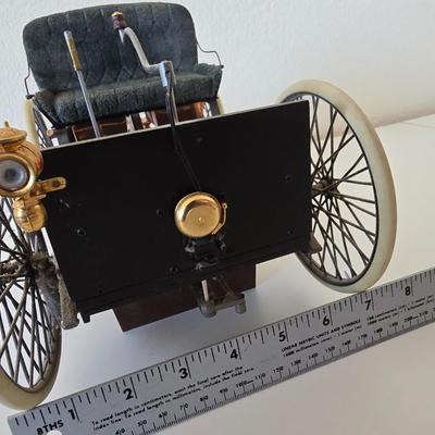 Antique Style Brass & Metal Model of 1886 Benz Patent-Motorwagen