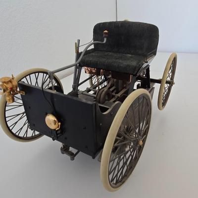 Antique Style Brass & Metal Model of 1886 Benz Patent-Motorwagen