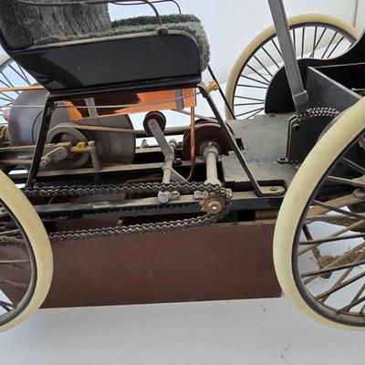 Antique Style Brass & Metal Model of 1886 Benz Patent-Motorwagen