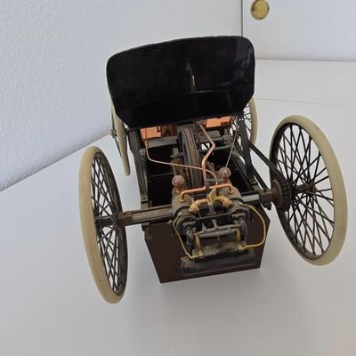 Antique Style Brass & Metal Model of 1886 Benz Patent-Motorwagen