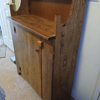 Solid Wood Country Hutch Cabinet