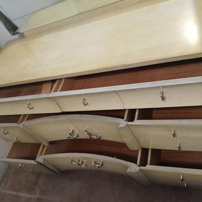 Vintage Art Deco Style Dresser with Mirror – 9 Drawers J.B. Augsta Manufacturing Corporation