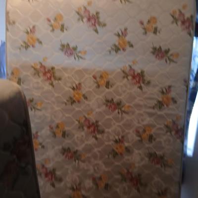 Vintage J.B. Augsta Full/Queen Headboard with Storage – Mid-Century Modern with mattress and boxsprings