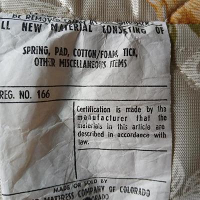 Vintage J.B. Augsta Full/Queen Headboard with Storage – Mid-Century Modern with mattress and boxsprings